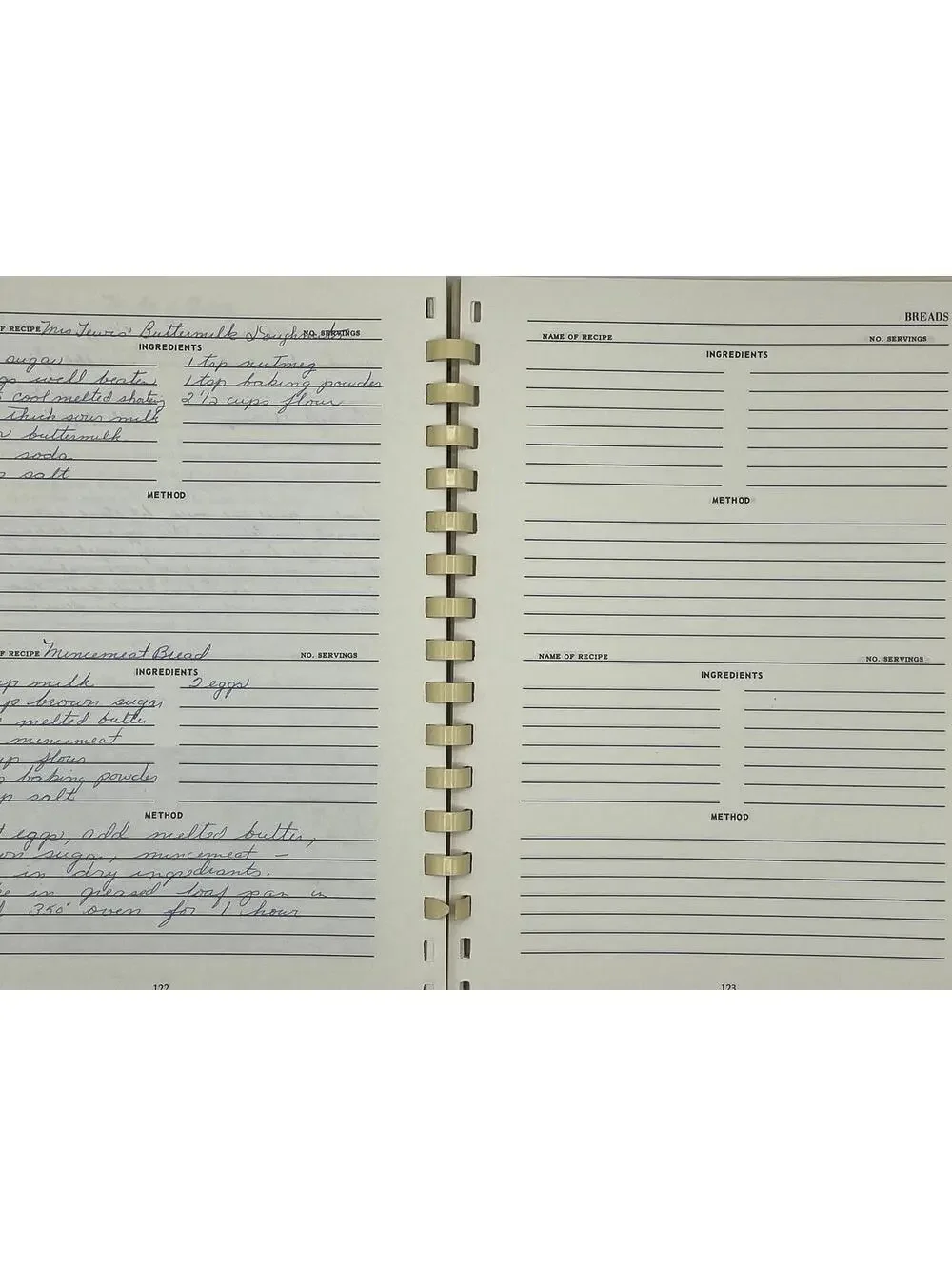 Vintage 1964 Cookbook: My Favorite Recipes, Spiral Bound Recipe Keeper